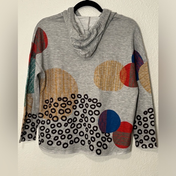 Inoah Wearable Art cat design pullover gray XS - Picture 2 of 3